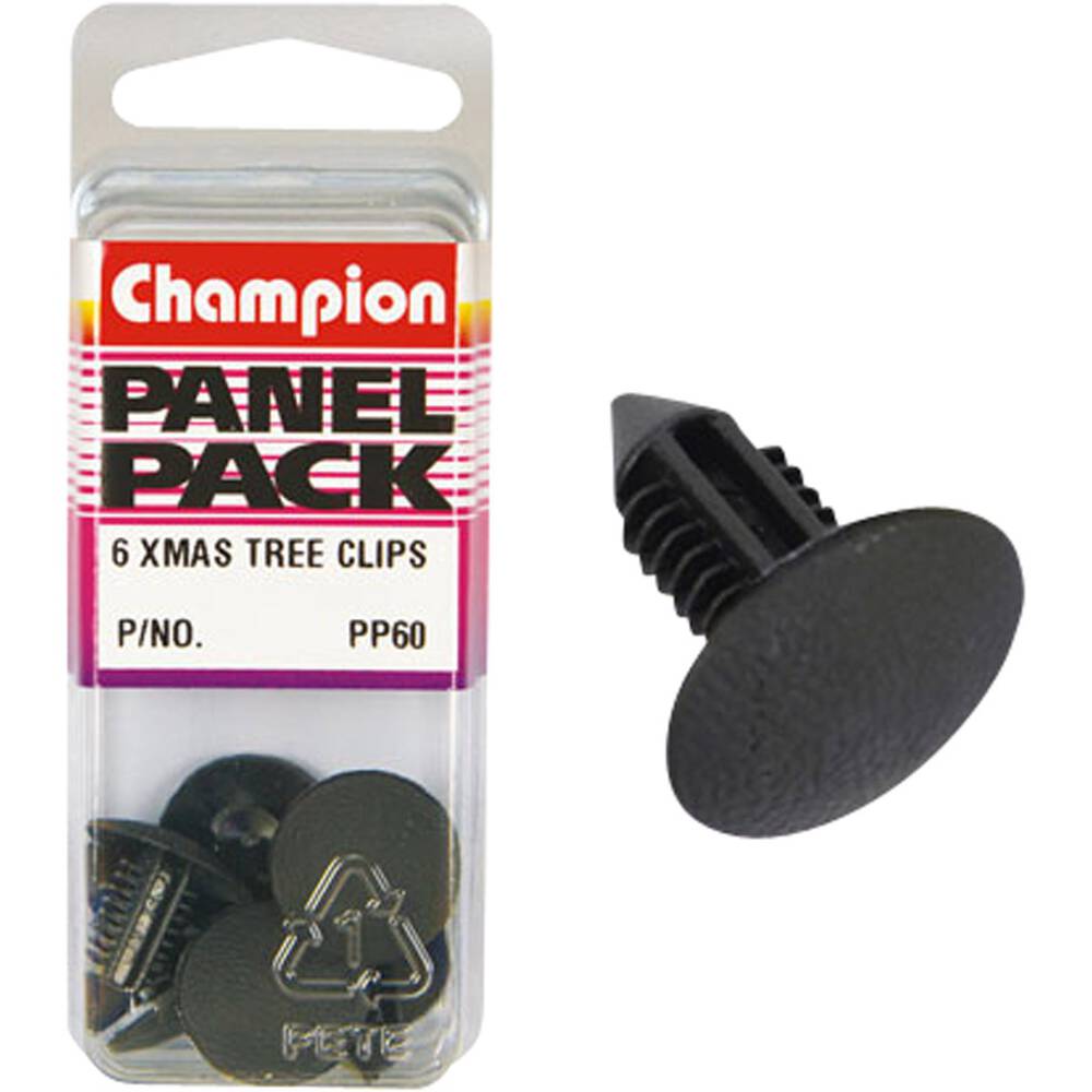 Display Tree Clips Champion Panel Pack Christmas Tree Clips PP60, Black | Supercheap Auto