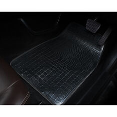 SCA Reversible Car Floor Mats Carpet/Rubber Black Set of 4, , scaau_hi-res