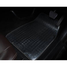SCA Reversible Carpet/Rubber Car Floor Mats - Set of 4, Black, , scaau_hi-res