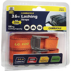 Luggage Strap - 3.6m, 100kg, 2 Pack, , scaau_hi-res