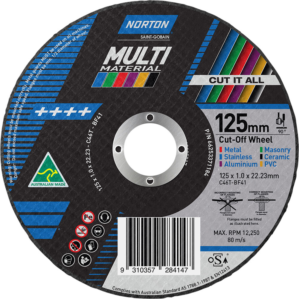 Norton MultiPurpose Cutting Wheel 125mm Supercheap Auto