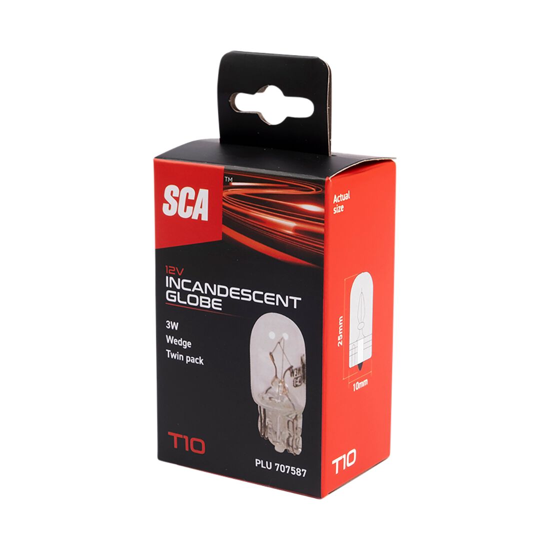 SCA Incandescent Globe - T10 12V 3W - 2 Pack, , scaau_hi-res