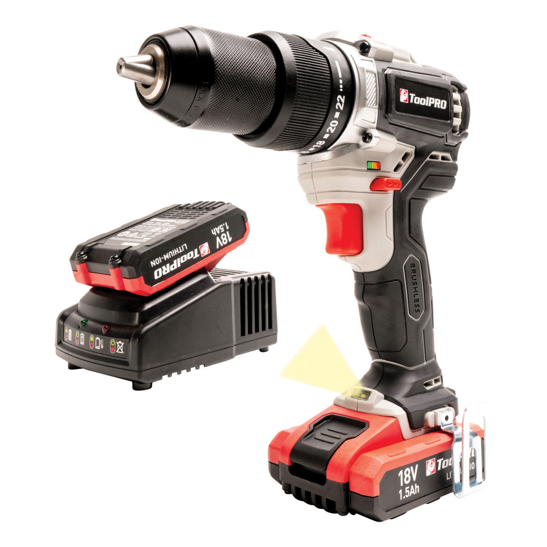 ToolPRO 18V Brushless Hammer Drill 
