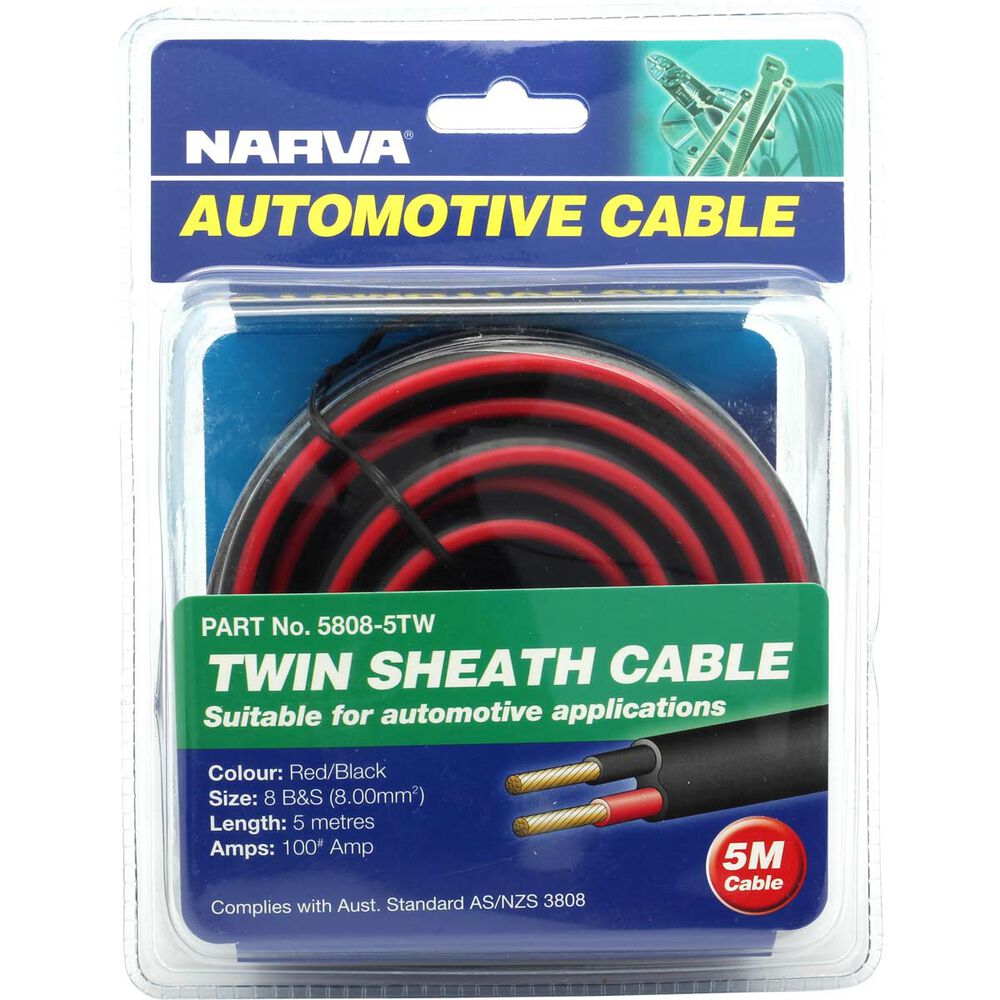 Narva Automotive Cable Twin Core 100 AMP 5m Length Supercheap Auto