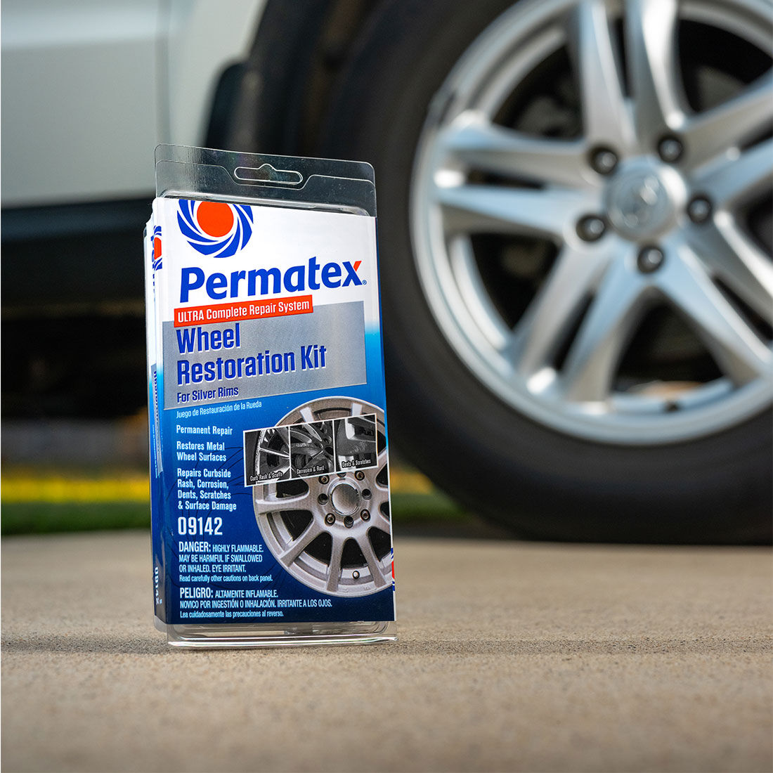 Permatex Wheel Restoration Kit Silver, , scaau_hi-res