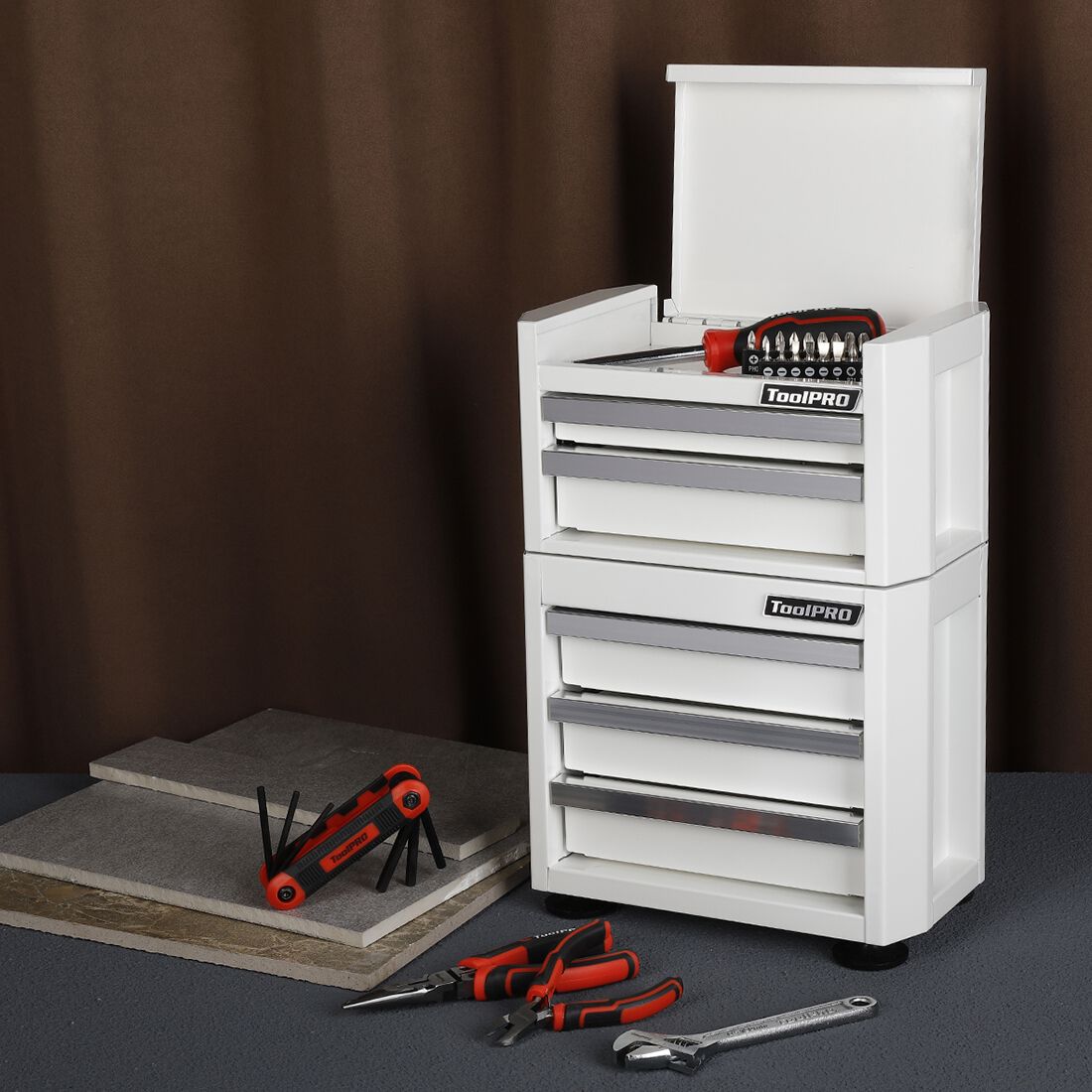 ToolPRO Mini Edge Tool Cabinet White, , scaau_hi-res