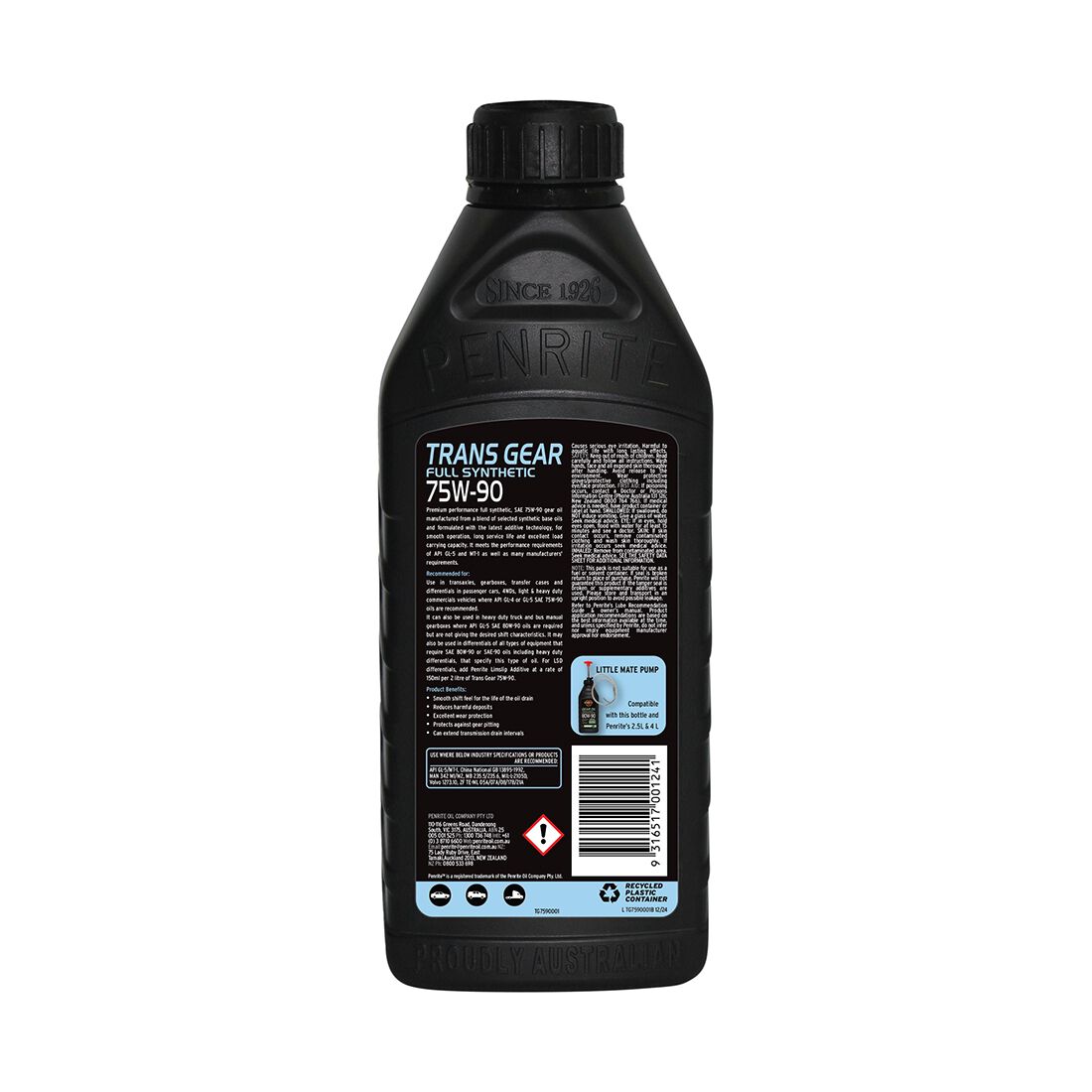 Penrite Trans Gear Oil - 75W-90 1 Litre, , scaau_hi-res