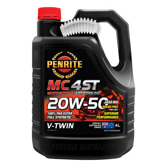 Penrite MC-4 V Twin Motorcycle Oil - 20W-50, 4 Litre, , scaau_hi-res
