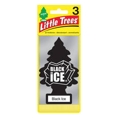 Little Trees Air Freshener Black Ice 3 Pack, , scaau_hi-res