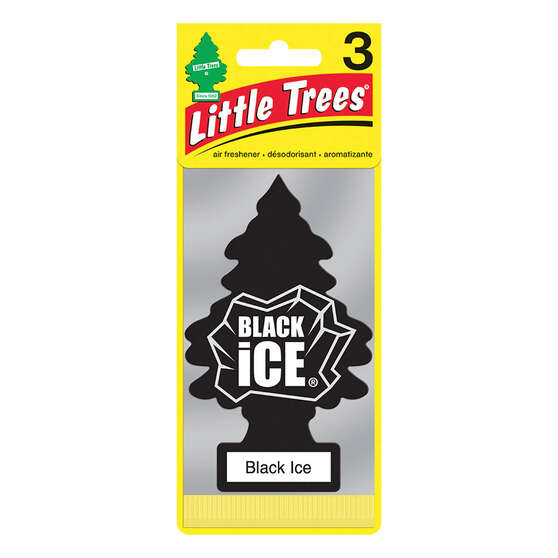 Little Trees Air Freshener Black Ice 3 Pack, , scaau_hi-res