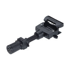 Narva 7 Pin Small Round Socket To 7 Pin Flat Trailer Plug, , scaau_hi-res