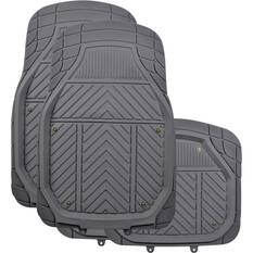 Ridge Ryder Deep Dish Combo Carpet/PVC Car Floor Mats - Set of 4, Charcoal, , scaau_hi-res