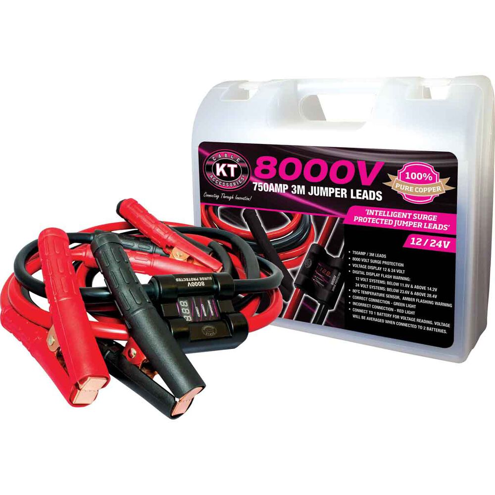 KT Cables 12V/24V 750 Amp Intelligent Jumper Leads Supercheap Auto
