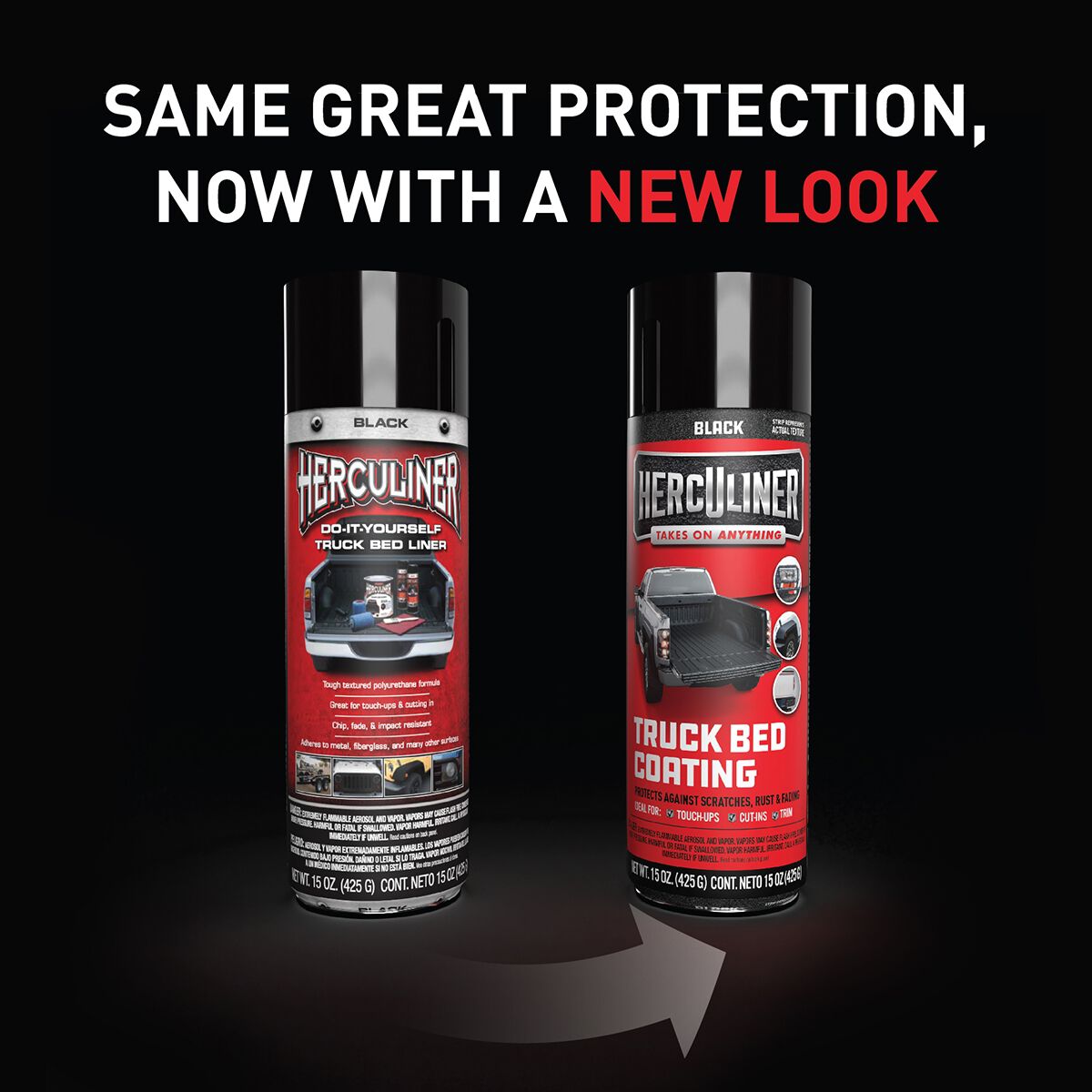 Herculiner Bed Liner Protective Coating Aerosol 425g, , scaau_hi-res