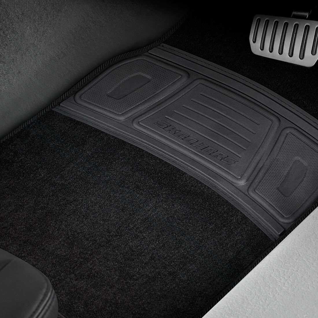 Skechers Carpet Floor Mats Black Set of 4, , scaau_hi-res