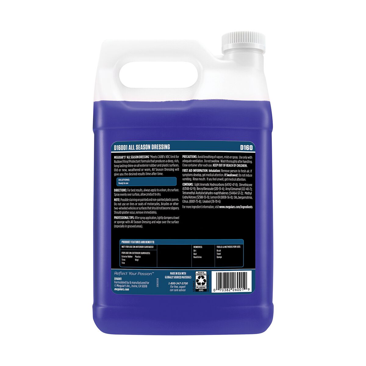 Meguiar's Detailer All Season Dressing 3.79 Litre, , scaau_hi-res