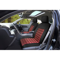 SCA Memory Foam Seat Cover - Red Adjustable Headrests Front Pair Size 30, , scaau_hi-res