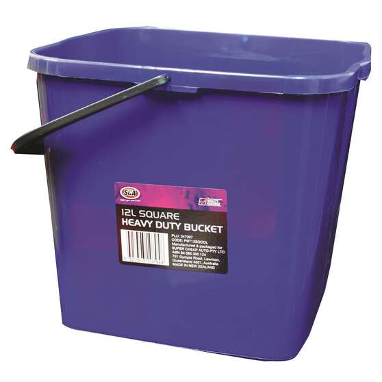 SCA Heavy Duty Square Bucket 12 Litre, , scaau_hi-res