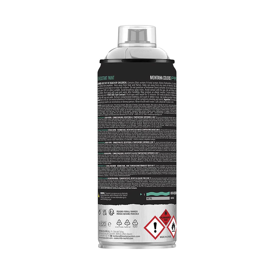 MTN Pro Silver Heat Resistant Spray Paint 400mL, , scaau_hi-res