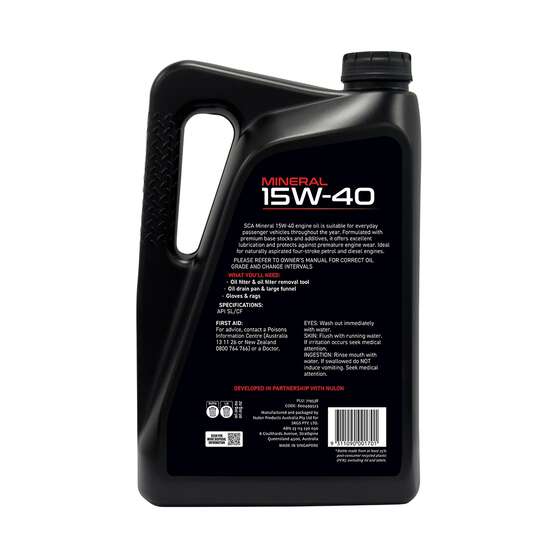 SCA Mineral Engine Oil 15W-40 5 Litre, , scaau_hi-res