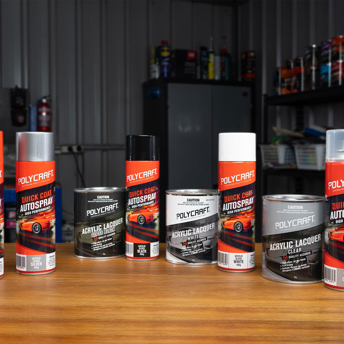 Polycraft Acrylic Gloss Black 1 Litre, , scaau_hi-res