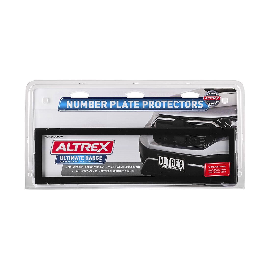 Altrex Number Plate Protector - 6 Figure Slimline Clear 6VSNL, , scaau_hi-res