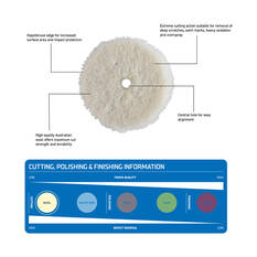 Kincrome Polisher Pad 7 Inch Wool Heavy Cut, , scaau_hi-res