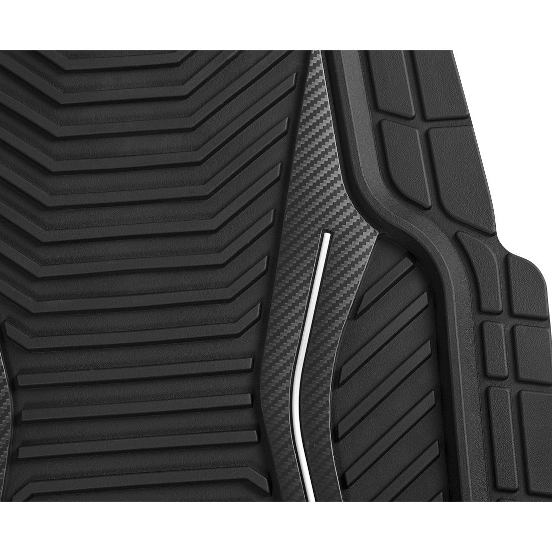 SCA Floor Mats PVC Rubber Sports Black Set of 4, , scaau_hi-res
