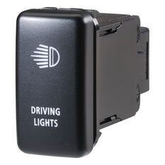 Narva OE Style Switch - Suits Toyota Landcruiser 79 Series, Landcruiser Prado 100-120 Series, Driving Lights Push On/Off Blue LED, Toyota, 63316BL, , scaau_hi-res