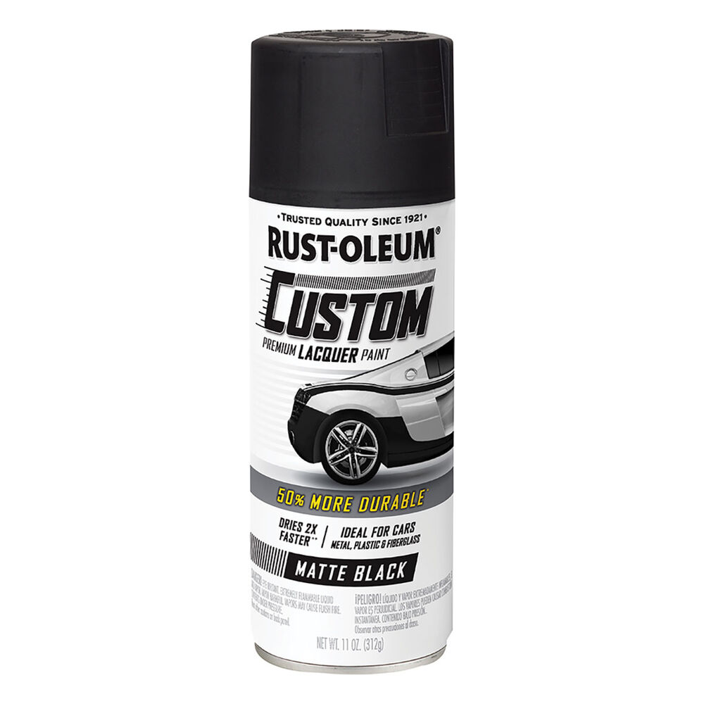 RustOleum Aerosol Paint Custom Lacquer Matte Black Supercheap Auto