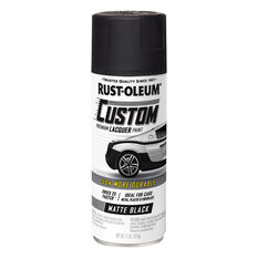 Rust-Oleum Aerosol Paint Custom Lacquer Matte Black, , scaau_hi-res
