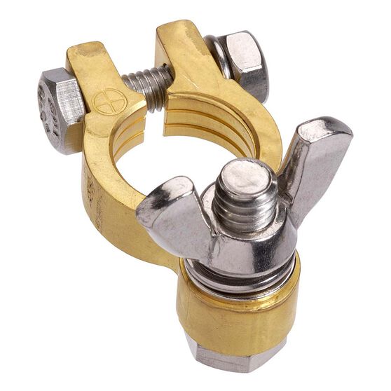 Projecta Battery Terminal Forged Brass Wingnut Positive BT614-P1, , scaau_hi-res