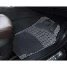 SCA Combo Car Floor Mats - Carpet / PVC, Grey, Set of 4, , scaau_hi-res