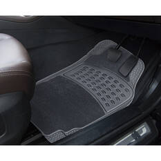 SCA Combo Carpet/PVC Car Floor Mats - Set of 4, Grey, , scaau_hi-res