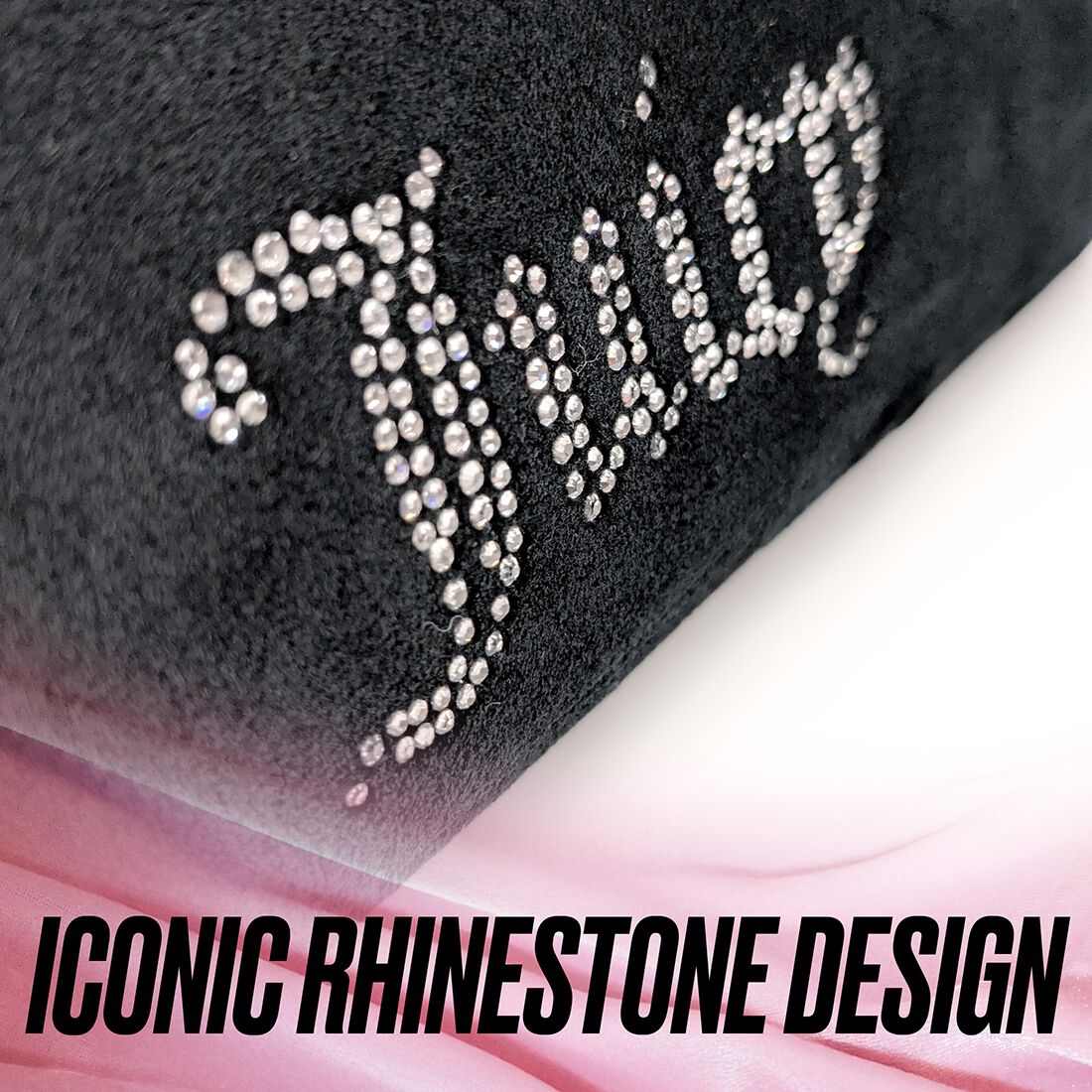 Juicy Couture Big Bling Steering Wheel Cover & Seat Belt Comforters Combo - Black, , scaau_hi-res