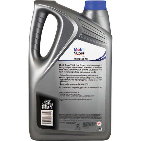 Mobil Super Friction Fighter 5W-30 5 Litre, , scaau_hi-res