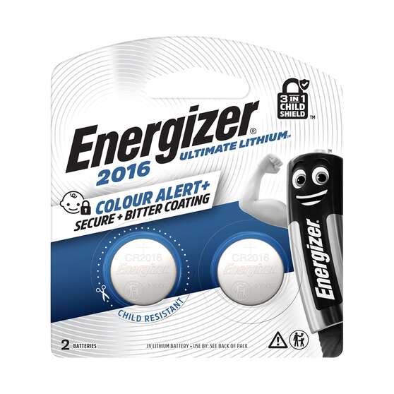 Energizer Lithium Coin Batteries CR2016 2 Pack, , scaau_hi-res