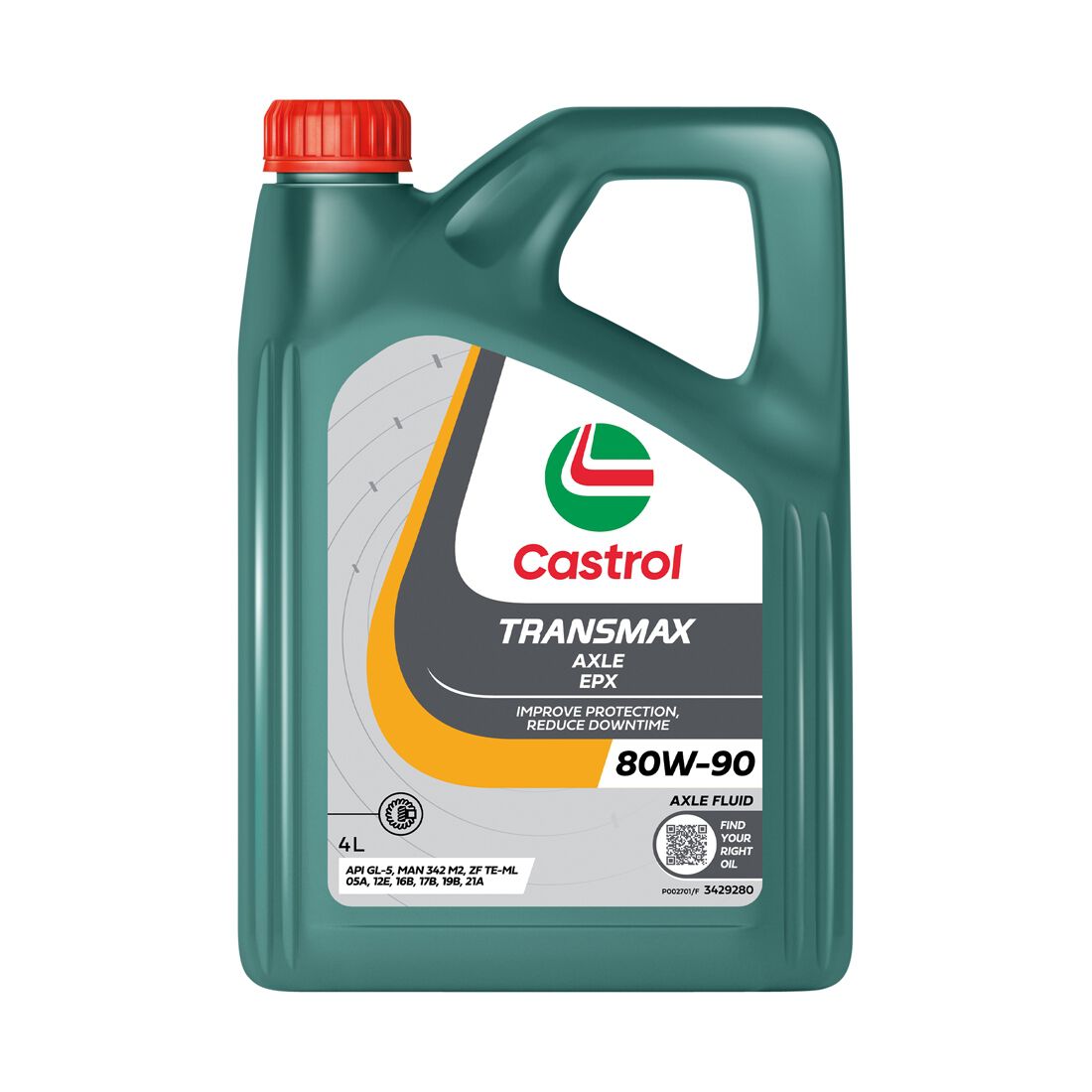 Castrol TRANSMAX AXLE EPX 80W-90 Gear Fluid 4 Litre, , scaau_hi-res