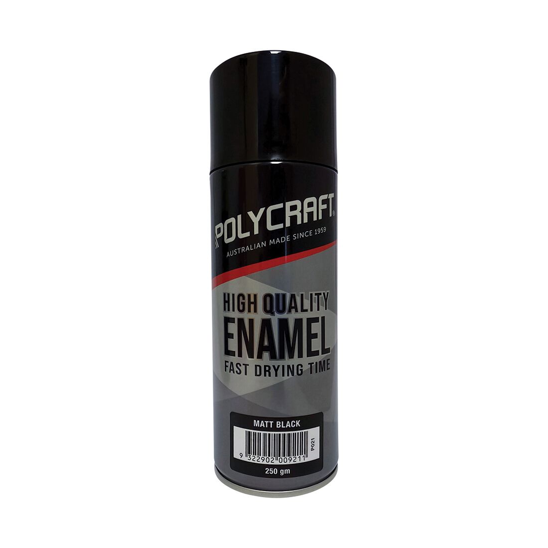 Polycraft Premium Enamel Spray Paint - Matte Black, , scaau_hi-res
