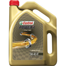 Castrol Power 1 Racing Motorcycle Oil - 5W-40, 4 Litre, , scaau_hi-res