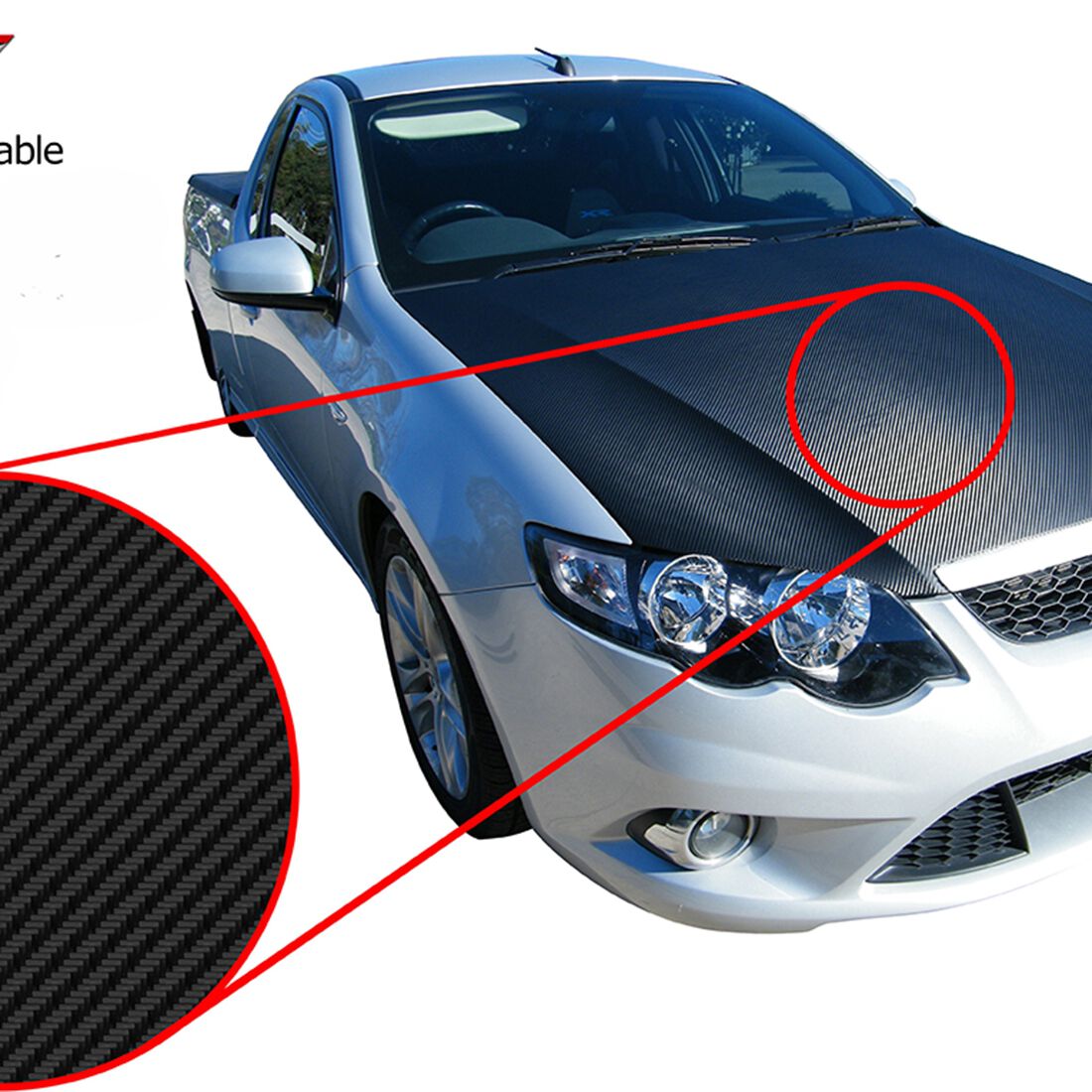 Autotecnica Vinyl Car Wrap Film - Black, 20 x 213cm, , scaau_hi-res