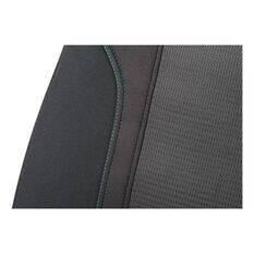Skechers Air Cooled Memory Foam Seat Covers Black/Aqua Adjustable Headrests Airbag Compatible, , scaau_hi-res
