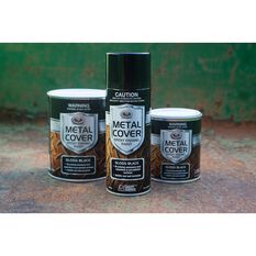 SCA Metal Cover Enamel Rust Paint, Gloss Black - 300g, , scaau_hi-res