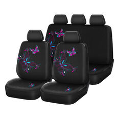 SCA Butterfly Seat Cover Pack Pink/Blue Adjustable Headrests Airbag Compatible 30&06H SAB, , scaau_hi-res