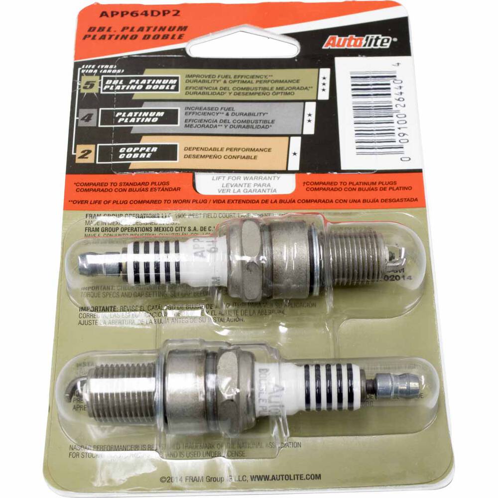 Autolite Double Platinum Spark Plug APP64DP2 2 Pack Supercheap Auto