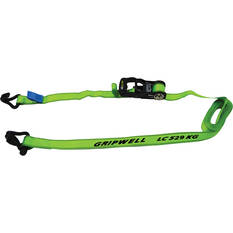Grizzly Grip Ratchet Tie Down - 4.6m, 529kg, 4 Pack, , scaau_hi-res