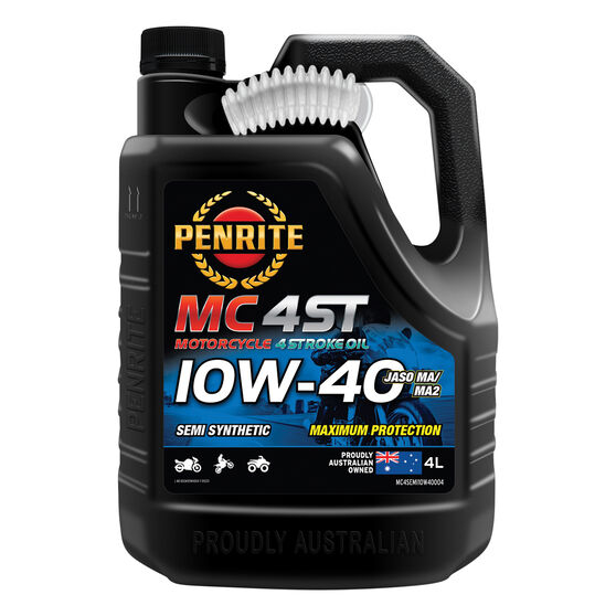 Penrite MC-4ST Semi Synthetic Motorcycle Oil 10W-40 4 Litre, , scaau_hi-res