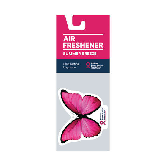 NBCF Pink Ribbon Butterfly Air Freshener 1 Pack, , scaau_hi-res