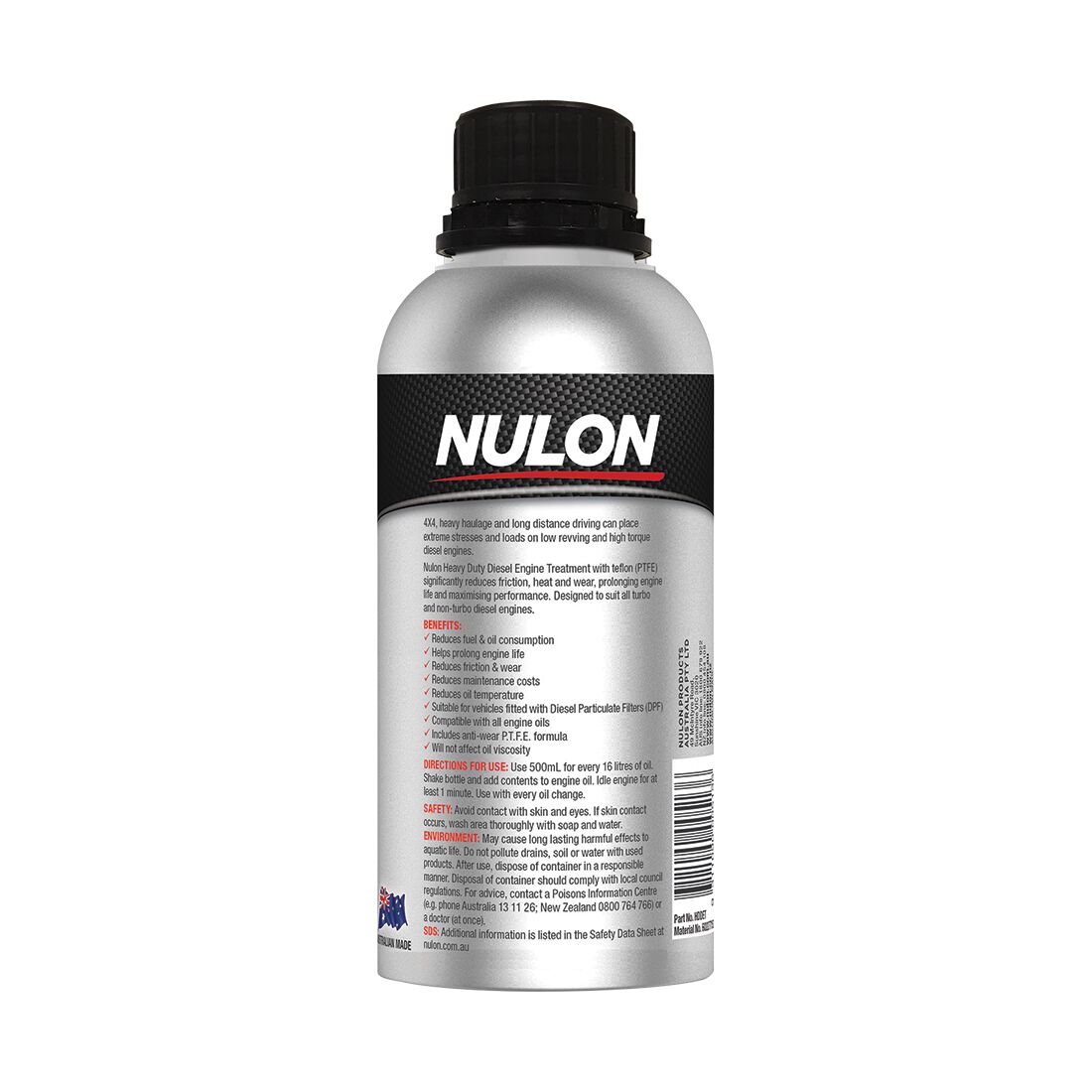 Nulon Pro Strength Heavy Duty Diesel Engine Treatment - 500mL, , scaau_hi-res