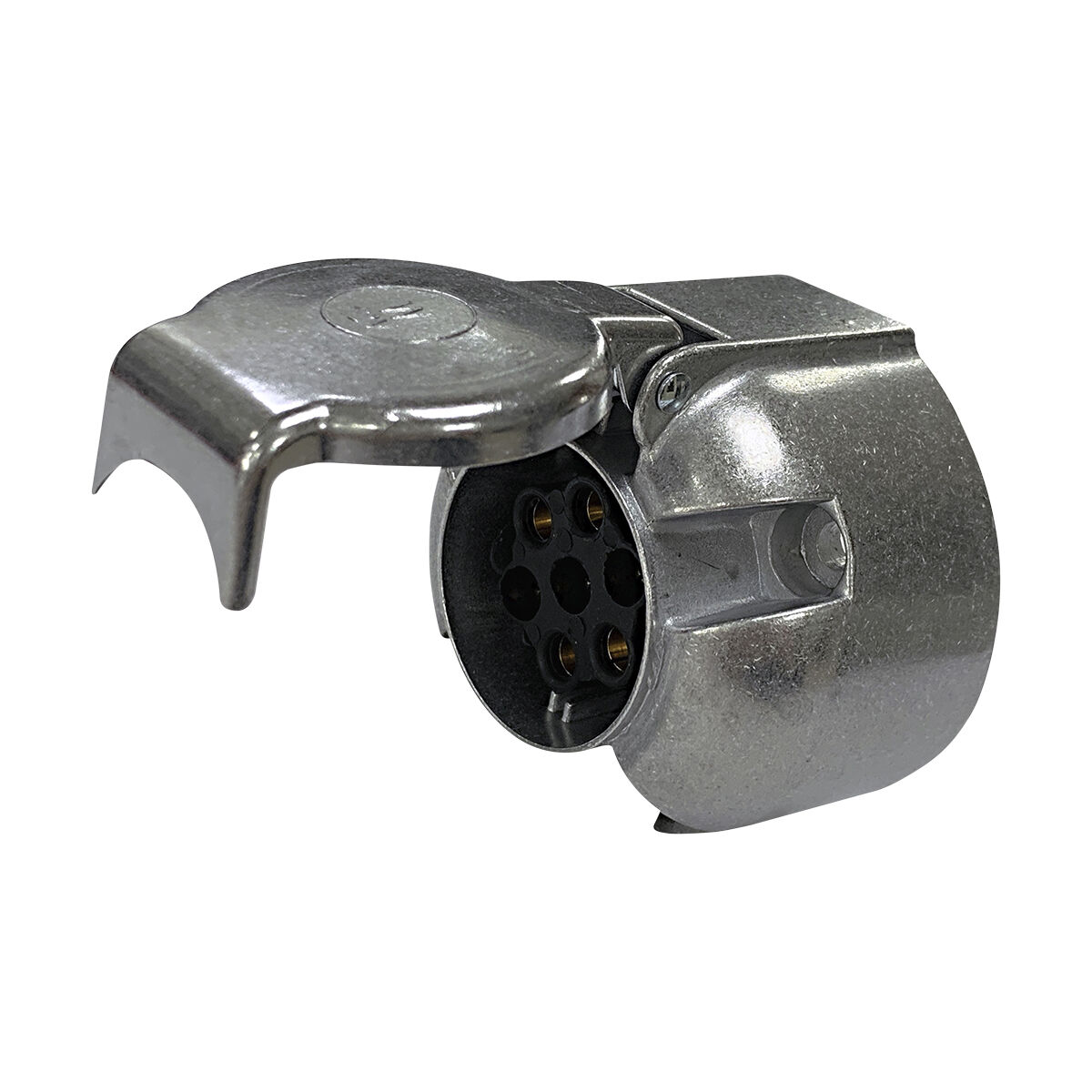 SCA Trailer Socket 7 Pin Large Round Metal, , scaau_hi-res